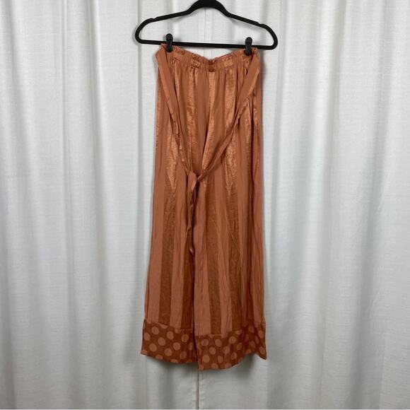 Victoria’s Secret Orange Rust Wide Leg Satin Lounge Pants Sz.S NWT - Picture 3 of 15